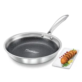 Prestige Tri-Ply Honey Comb Stainless Steel Frypan with Lid