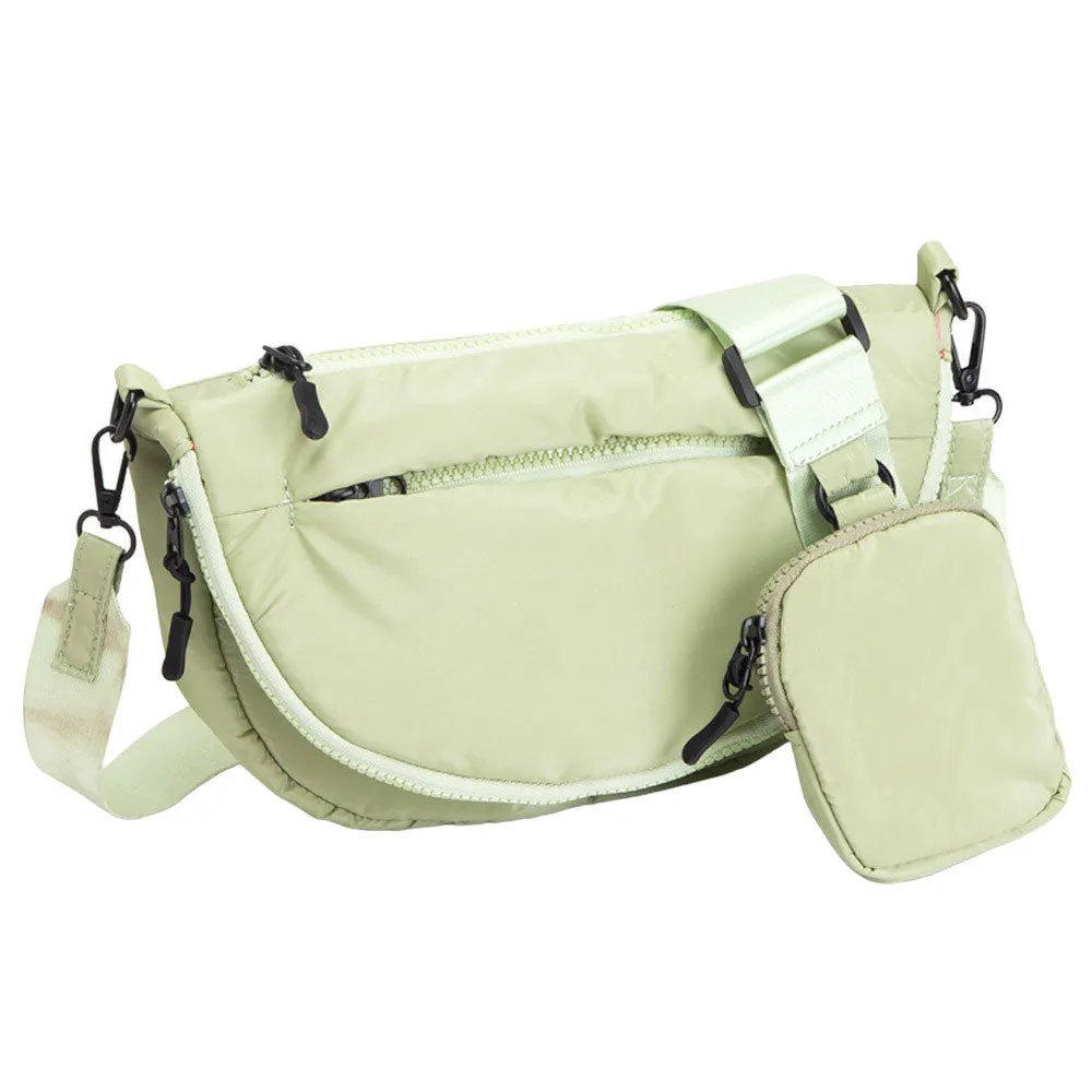 Puffer Half Moon Crossbody Bag