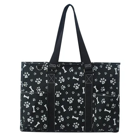 Round Of a Paws NGIL Zippered Caddy Organizer Tote Bag