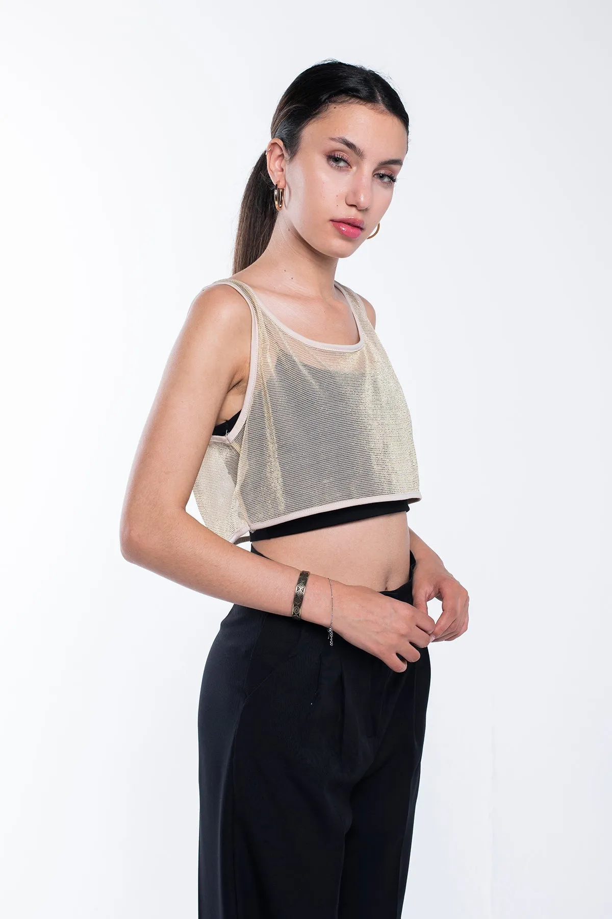 Sparkly Light Crop Top