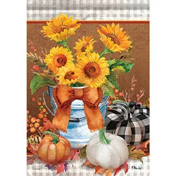 Sunflower and Gingham -  Garden Flag