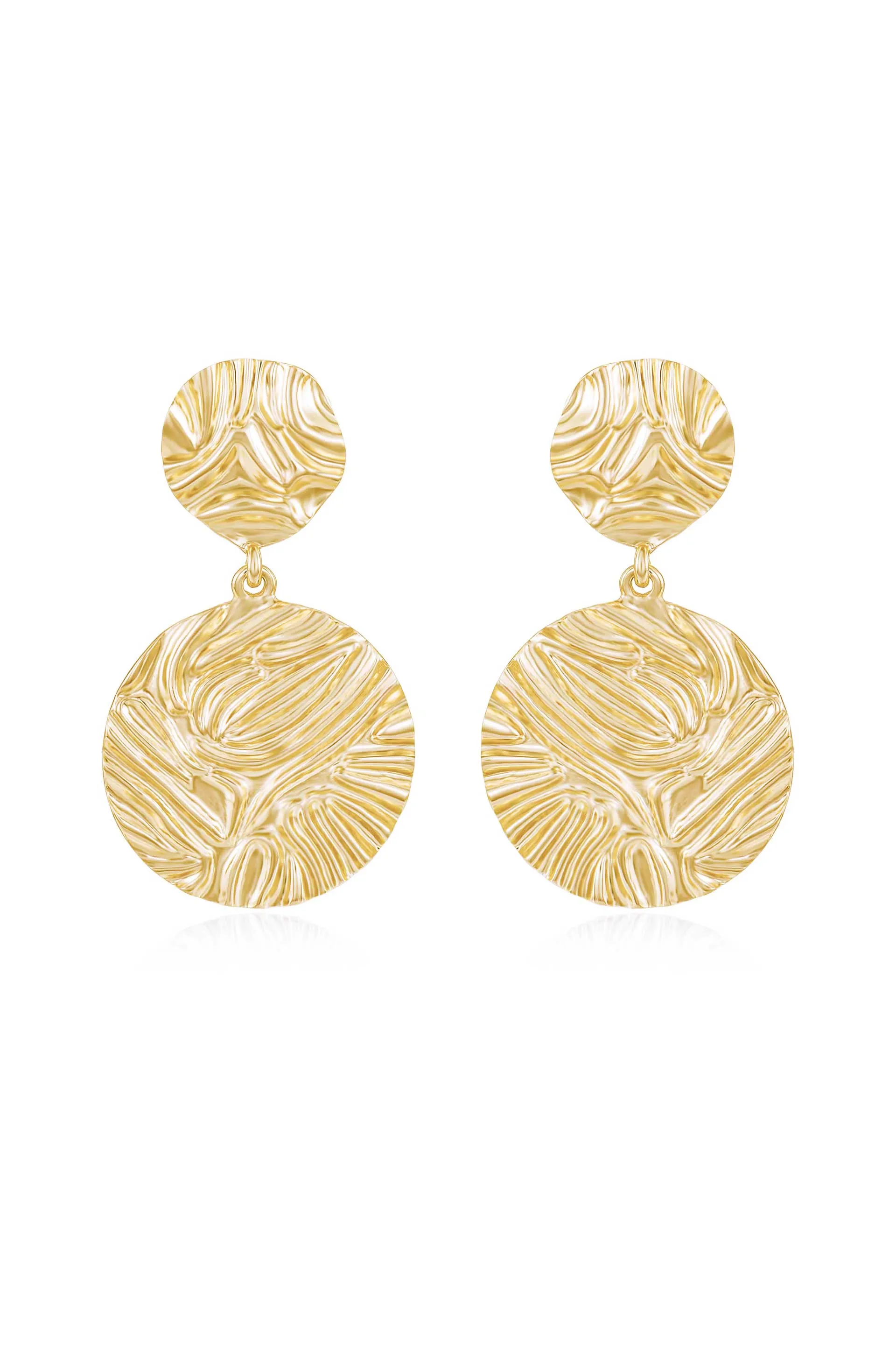 Textured Etching Earrings