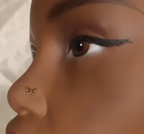 Tiny Dainty Pretty Butterfly Nose Stud Piercing