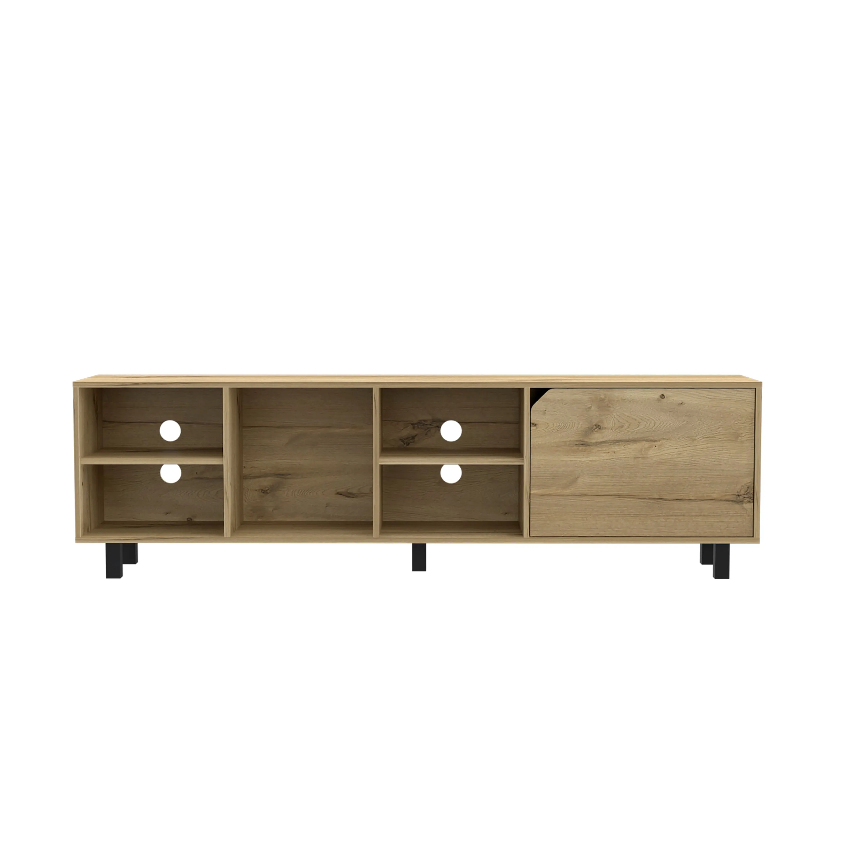 TV Stand Up To 70 Estocolmo 4 Open Shelves Light Oak