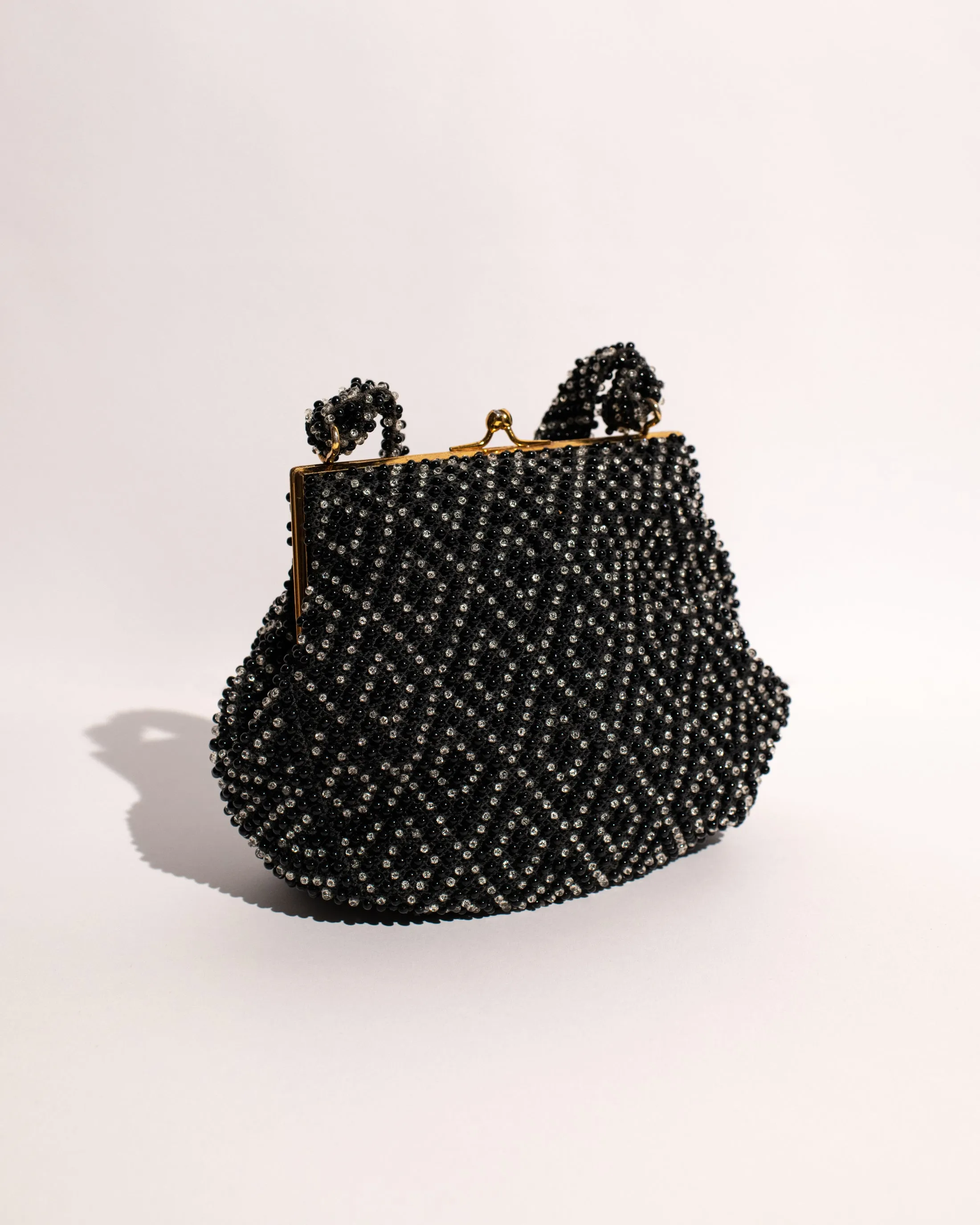 Vintage 1950 Geometric Beaded Mini Bag