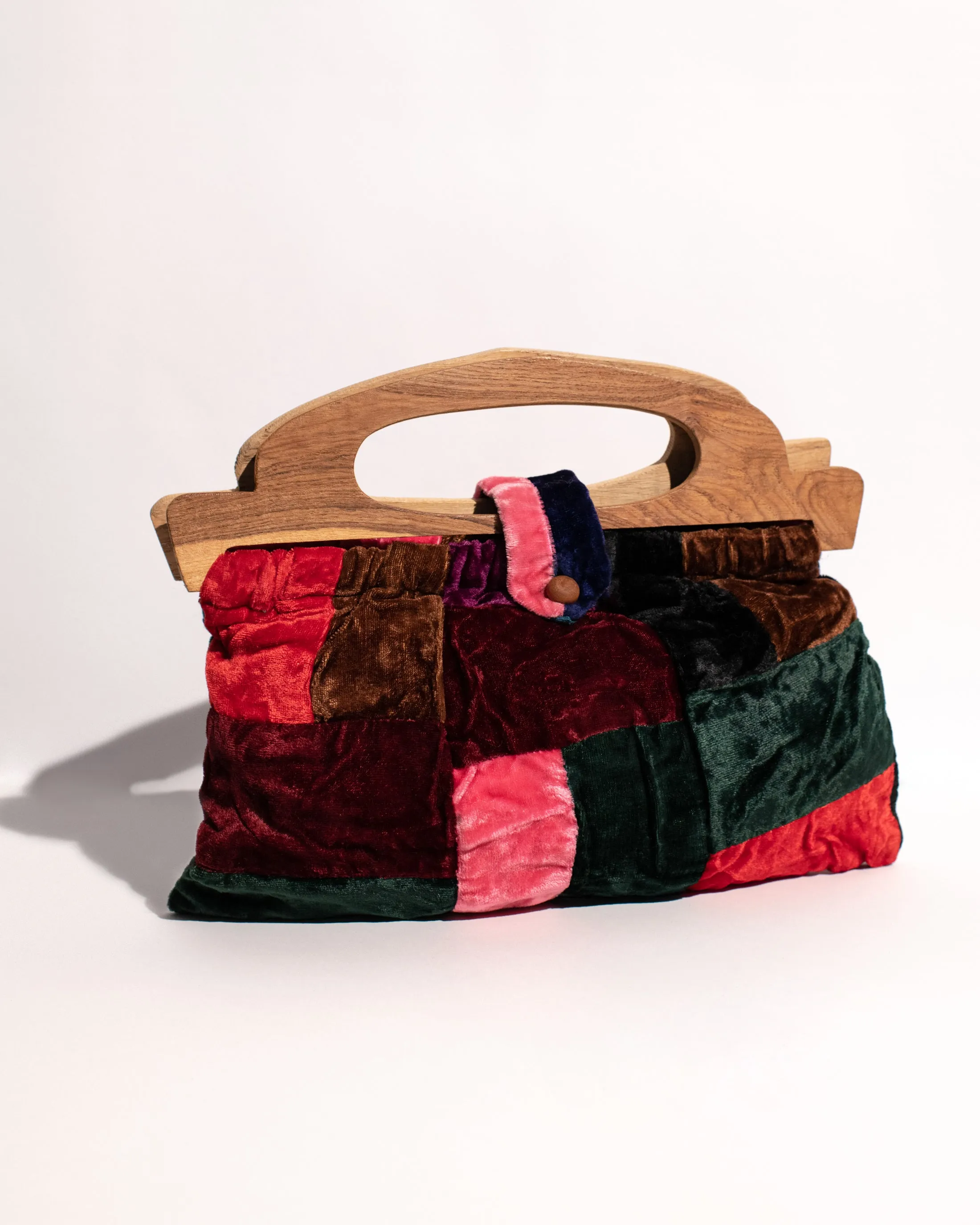 Vintage 1970 Velvet Patchwork Bag